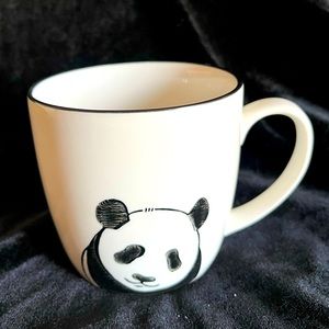 Panda coffee cup. 3 1/2” tall.